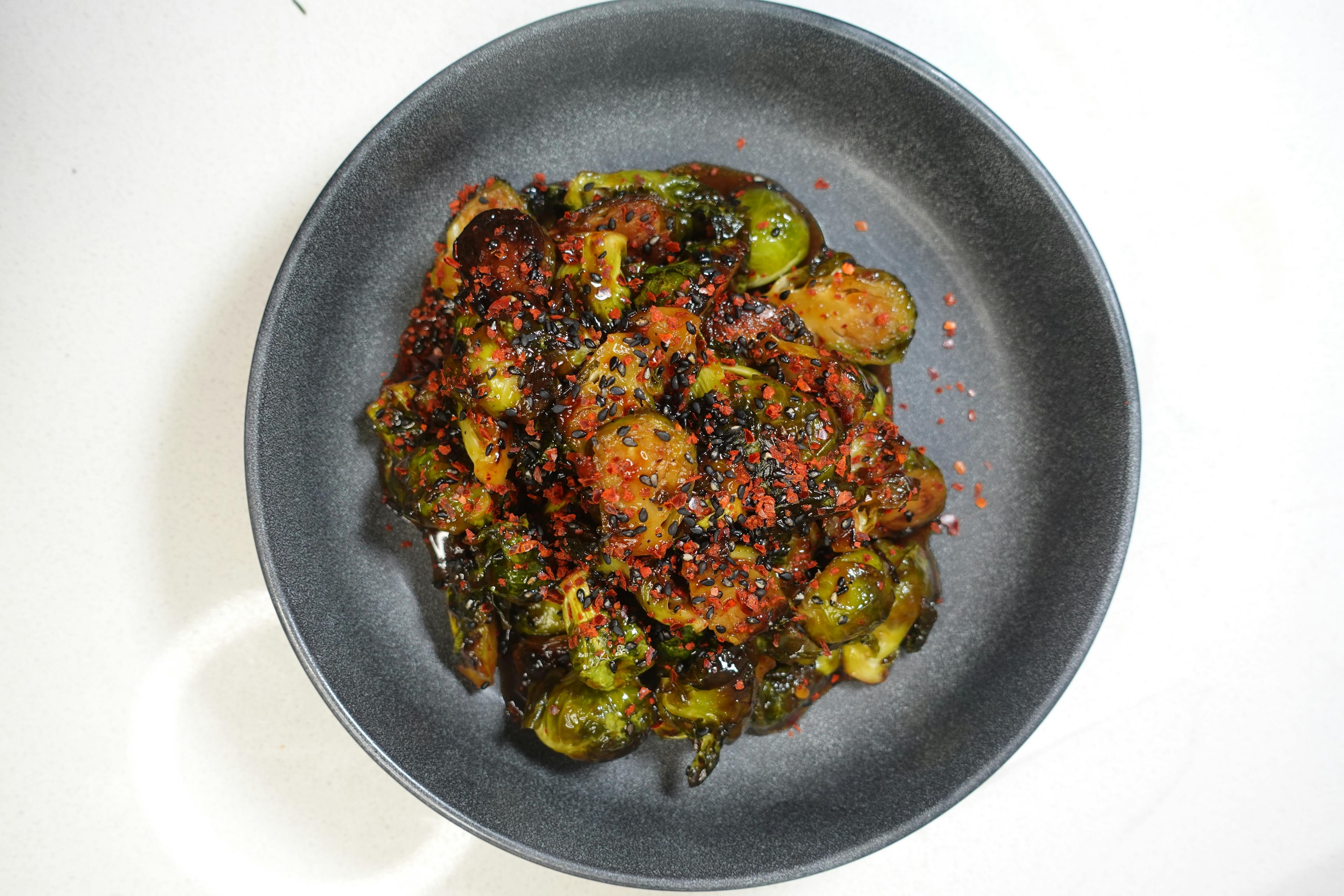 Picture for Maple-Fish Sauce Glazed Brussels Sprouts